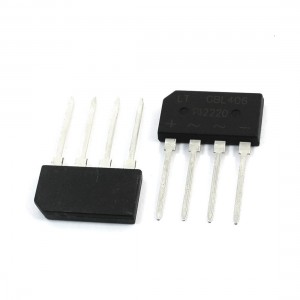 2pcs GBL406 Single Phase Glass Passivated Bridge Rectifier 600V 4A