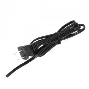 US Plug AC 125V 10A Power Supply Adapter Cable Cord 1.8M Black