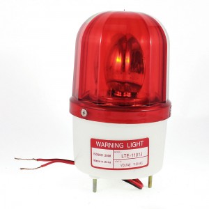 Industrial DC24V Flash Siren Emergency Rotary Sound Alarm Warning Light Red