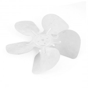 8" White Shaded Pole Motor Aluminum Hubless Fan Blades Replacement
