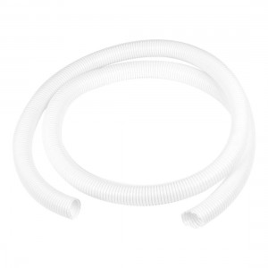 1.8 Meters 25mm Dia White Plastic Flame Retardant Corrugated Hose