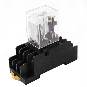 HH53PL AC 110/120V Coil 3PDT 11Pin 35mm DIN Rail Electromagnetic Power Relay