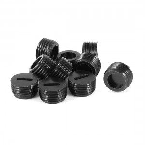 10 Pcs Electric Tool 10mm Dia External Thread Carbon Brush Holder Cap Black