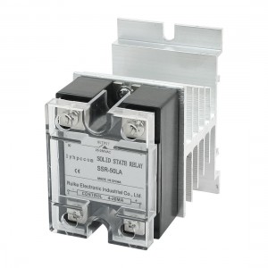 4-20mA to AC 28-280V 50A Aluminum Heat Sink Solid State Relay w Clear Cover