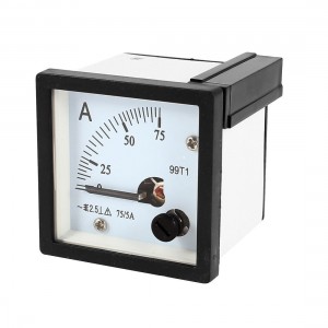 AC 0-75A Measuring Range Panel Mounting Ammeter Ampere Meter 99T1 48mm x 48mm