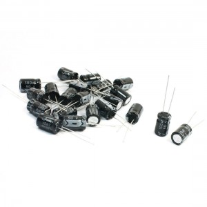 21 Pcs Polarized Radial Aluminum Electrolytic Capacitors 100uF 50V 8mm x 12mm