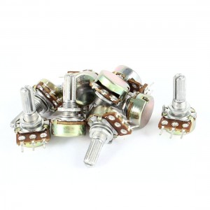 10 Pieces B20K 20K Ohm 3-Terminal Single Linear Rotary Taper Potentiometers 220V
