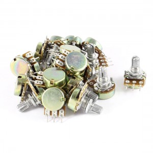 AC 220V 6A 10K Ohm Top Adjustment Single Turn Rotary Taper Potentiometer 20 Pcs