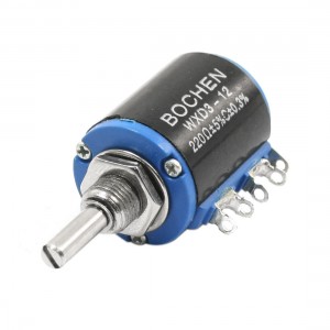 WXD3-12-2W 220 Ohm 5% 26 x 21mm Body Wire Wound Rotary Potentiometer