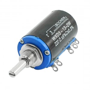 WXD3-13-2W 220 Ohm 5% 8mm Dia Thread Wire Wound Rotary Potentiometer