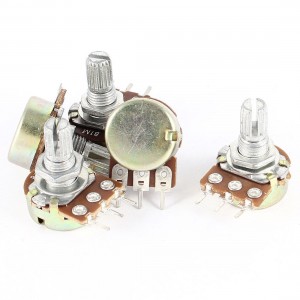 AC 220V B1M 1M Ohm Top Adjustment Single Turn Rotary Taper Potentiometers 5 Pcs