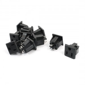 10Pcs US Plug Socket Soldering Power Adapter Connector AC 125V 15A
