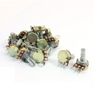 50K ohm Liner B Type Volume Knob Handle Electric Bass Potentiometer 15Pcs