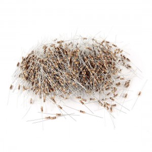 1000 Pcs Axial Lead Carbon Film Resistor 1K Ohm 5% Tolerance 1/4 Watt
