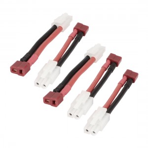 RC Model Battery Tamiya Male to T-Plug Female Connector Wire 10cm 12AWG 5pcs