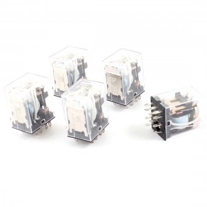 HH53PL AC 110/120V Coil 11 Pins 3PDT Red LED Indicator Light Power Relay 5 Pcs