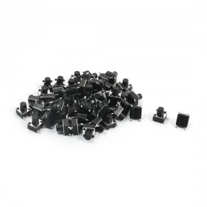 55Pcs Momentary Tact Tactile Push Button Switch 6mmx6mmx7mm 4-pin SMD