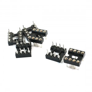 6 Pcs 2.54mm Pitch 8 Pin Dual Row DIP IC Panel Socket Adapter