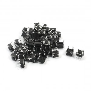 55Pcs Momentary Tact Tactile Push Button Switch 6x6x4.3mm 4-pin DIP