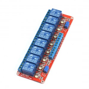 DC5V 8CH High Low Level Trigger Optocoupler Shielded Relay Module PCB Board