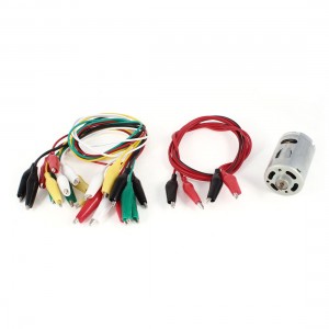 11Pcs Single/Dual Alligator Clip Test Lead + RS-540SH Motor DC6-12V