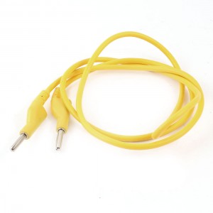 Multimeter Connector Dual 4mm Banana Plug Probe Test Cable 1M Long Yellow