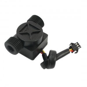 G1/2 0.5-30L/min 1.2Mpa Hall Switch Fluid Water Flow Sensor Flowmeter Black