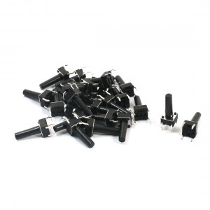 25Pcs Momentary Tact Tactile Push Button Switch 6x6x15mm 4-pin DIP