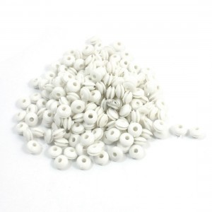 200 Pcs White Rubber Grommet Cable Wire Protection Gasket Ring 3mm x 7mm