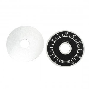 Potentiometer Variable Transformer Round 10-100 Control Dial Face Plate 2pcs