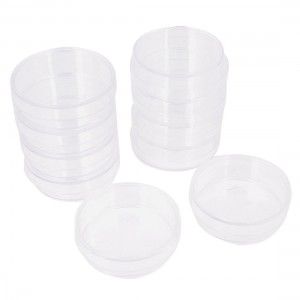 Clear Plastic Cylinder Shaped Cell Culture Dish 35mm Diameter 10 Pcs