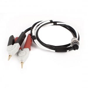 XLR 5Pin Female to Dual Alligator Clip Test Lead Probe Cable 90cm 3Ft
