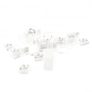 25 Pcs Square Tactile Button Caps Covers White Clear for 12x12x7.3mm Tact Switch