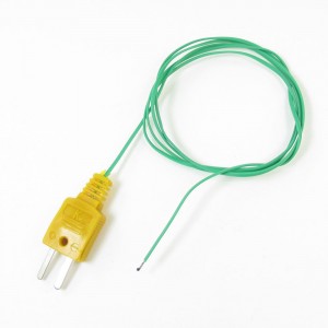 TP01 K Type 35mm x 15mm Probe Temperature Sensor Thermocouple Yellow Green
