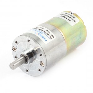 12V 6mm Diameter Shaft 2 Pins Terminal 30RPM Electric Gearbox DC Gear Motor