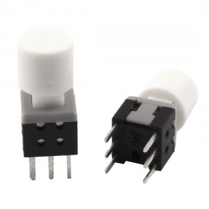 10pcs 5.8 x 5.8 x 13mm Panel PCB Self Lock Tactile Tact Push Button Switch w Cap