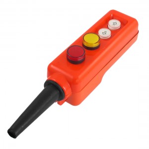 Red Yellow LED Lamp Up-down Control Station Hoist Crane Pushbutton Switch 12V
