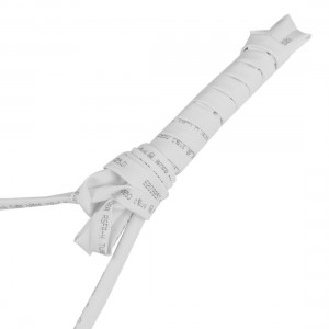 Ratio 2:1 5mm Dia White Polyolefin Heat Shrinkable Tube 2M Long