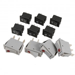 6 Pcs SPST 2 Pin Boat Switch 4 Pcs Red Light Illuminated Rocker Switch