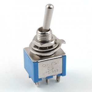 AC 3A/250V 6A/125V 6 Pin DPDT On/On 2 Position Mini Toggle Switch Blue