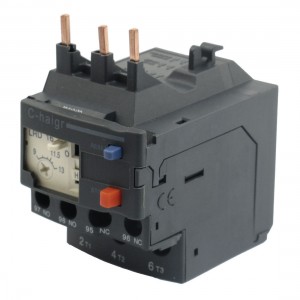 3 Pole AC 9A - 13A Black Electric Thermal Overload Relay 1 NO 1 NC