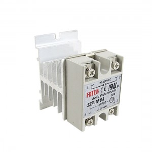 DC 3-32V Input AC 90-480V Output 10A SSR Solid State Relay + Heat Sink