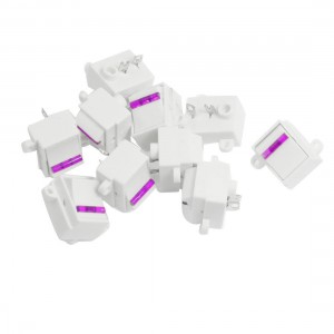 10 x Purple White 125V/13A 250V/10A 2 Terminal SPST ON OFF Rocker Switches