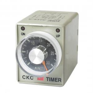 DC 12V 0-30 Minutes 30m Plastic Housing Delay Timer Time Relay 8 Pin AH3-3