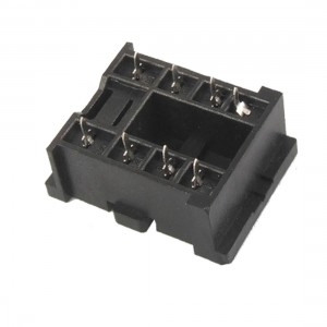 Black PYF08A Power Relay Flat 8 Pins Plug in Socket Base