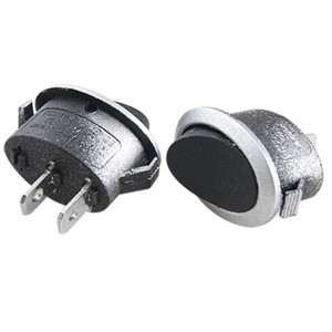 AC 6A/250V 10A/125V 2 Pin SPST ON-OFF Snap in Oval Boat Rocker Switch x5pcs