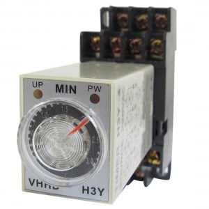 AC 220V 0-3 Minute 3min Timer Power On Delay Time Relay 14 Pin H3Y-4 + Socket