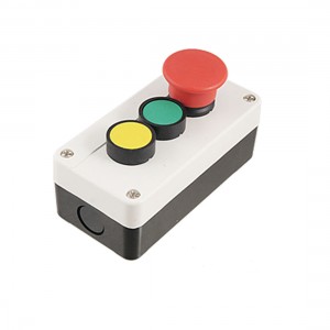 Red Mushroom Grn Ylw Cap Momentary Push Button Station