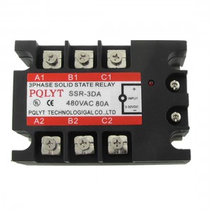DC to AC Three Phase Solid State Relay SSR-3DA 80A 3-32V DC 480V AC