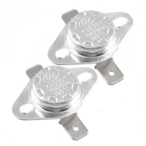 2 Pcs KSD301 180C Normal Closed Ceramic Thermostat Switch